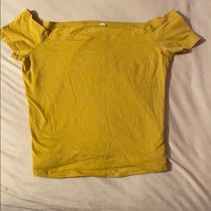 Yellow off the shoulder Pacsun top